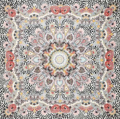 ROECKL Animal Paisley Scarf Multi Mulberry