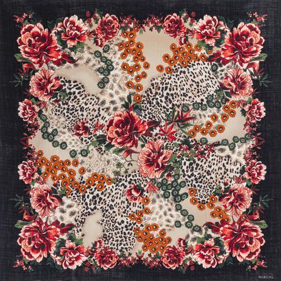 ROECKL Blooming Wilderness Scarf Black Multi