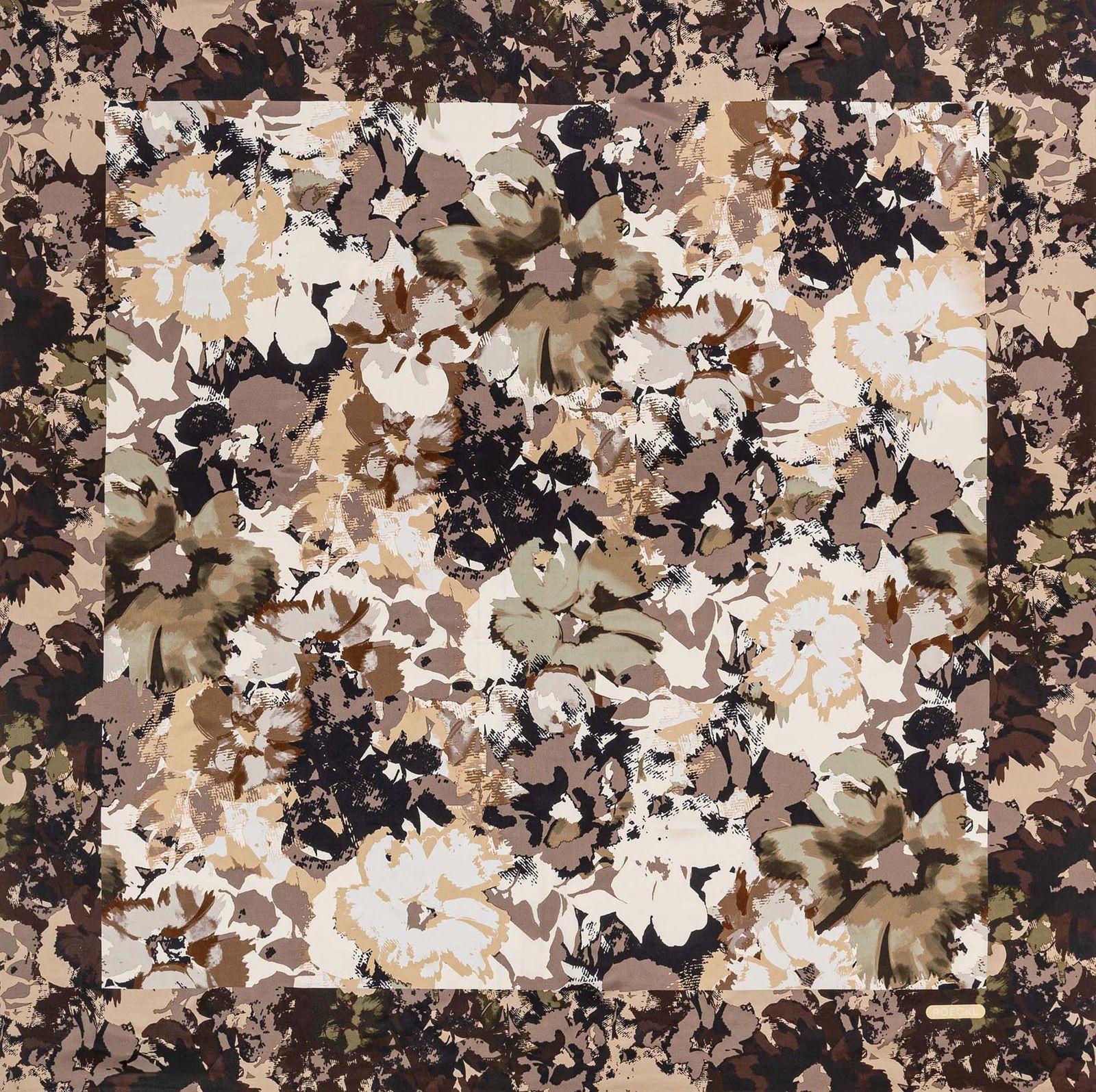 ROECKL Camouflage Flowers Scarf Multi Camel ROECKL Camouflage Flowers Scarf Multi Camel