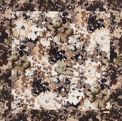 ROECKL Camouflage Flowers Scarf Multi Camel