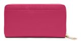 Lazarotti Bologna Leather Zip Around Wallet With 16 Card Slots Hot Pink