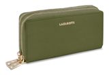 Lazarotti Bologna Leather Double Zip Around Wallet Olive