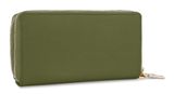 Lazarotti Bologna Leather Double Zip Around Wallet Olive