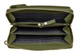 Lazarotti Bologna Leather Zip Around Wallet With Phone Pocket Olive