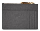 Lazarotti Bologna Leather Zip Etui 4 Card Slots Grey