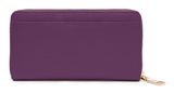 Lazarotti Bologna Leather Zip Around Wallet With 16 Card Slots Purple