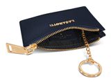 Lazarotti Bologna Leather Zip Etui 4 Card Slots Navy