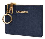 Lazarotti Bologna Leather Zip Etui 4 Card Slots Navy