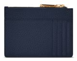 Lazarotti Bologna Leather Zip Etui 4 Card Slots Navy