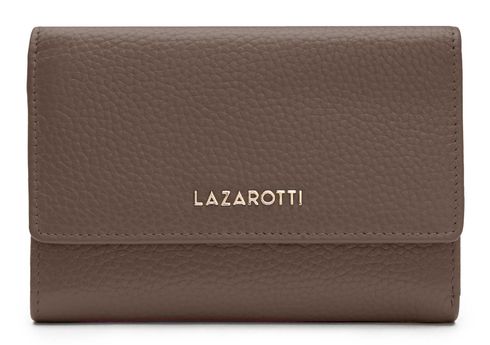 Lazarotti Bologna Leather Zip Wallet With 15 Card Slots M Taupe