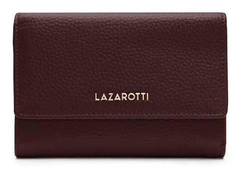 Lazarotti Bologna Leather Zip Wallet With 15 Card Slots M Burgundy