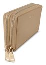 Lazarotti Bologna Leather Double Zip Around Wallet Sand