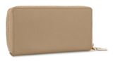 Lazarotti Bologna Leather Double Zip Around Wallet Sand