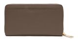 Lazarotti Bologna Leather Zip Around Wallet With 16 Card Slots Taupe