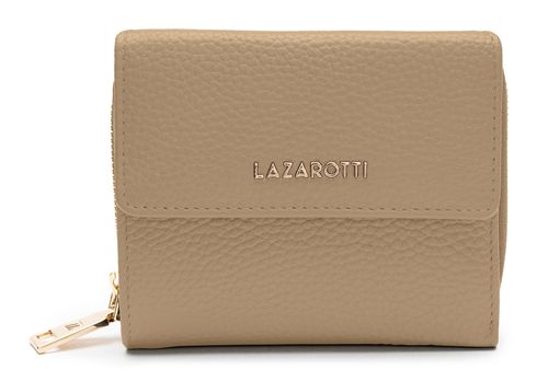 Lazarotti Bologna Leather Wallet With 8 Card Slots Sand