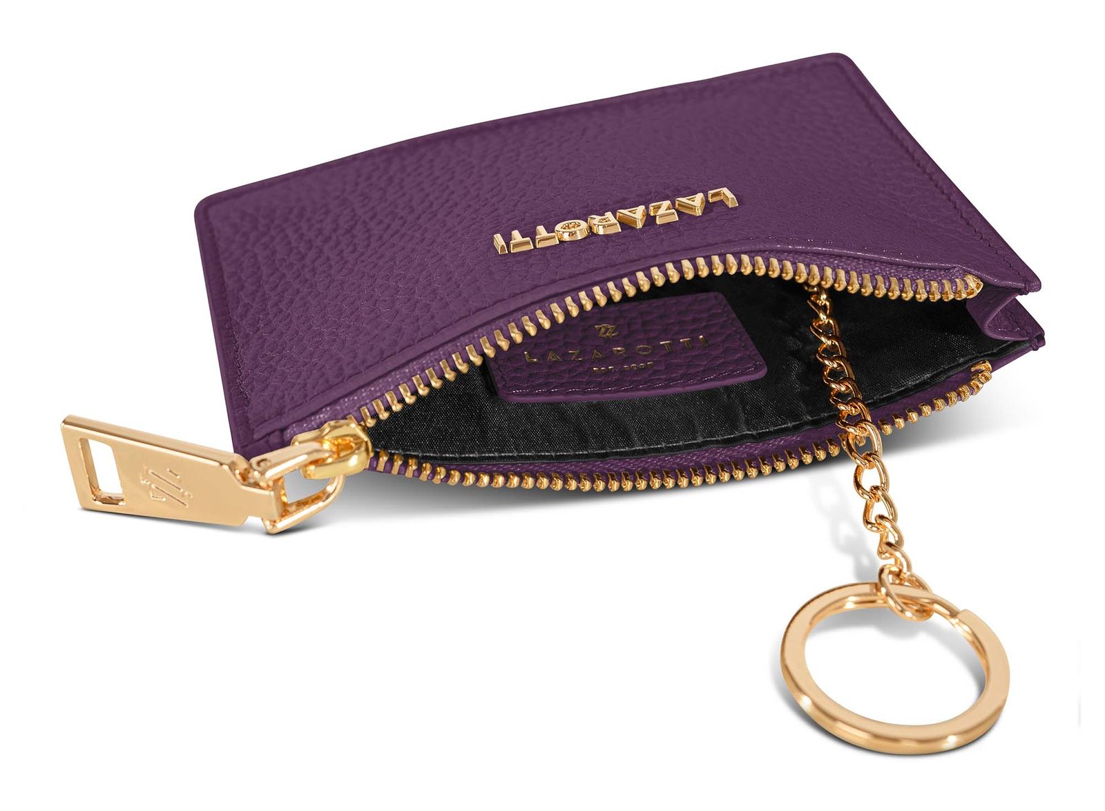 Lazarotti Bologna Leather Zip Etui 4 Card Slots Purple Lazarotti Bologna Leather Zip Etui 4 Card Slots Purple