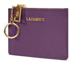 Lazarotti Bologna Leather Zip Etui 4 Card Slots Purple