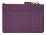 Lazarotti Bologna Leather Zip Etui 4 Card Slots Purple