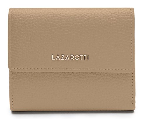 Lazarotti Bologna Leather Wallet With 8 Card Slots Sand