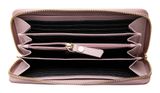 Lazarotti Bologna Leather Zip Around Wallet With 16 Card Slots Pink
