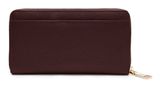 Lazarotti Bologna Leather Zip Around Wallet With 16 Card Slots Burgundy