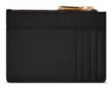 Lazarotti Bologna Leather Zip Etui 4 Card Slots Black