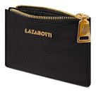Lazarotti Bologna Leather Zip Etui 4 Card Slots Black