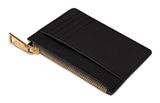 Lazarotti Bologna Leather Zip Etui 4 Card Slots Black