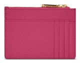Lazarotti Bologna Leather Zip Etui 4 Card Slots Hot Pink