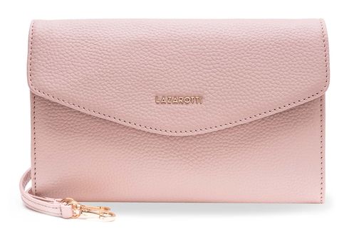 Lazarotti Bologna Leather Clutch Rose