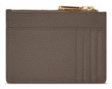 Lazarotti Bologna Leather Zip Etui 4 Card Slots Taupe