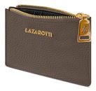 Lazarotti Bologna Leather Zip Etui 4 Card Slots Taupe