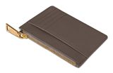 Lazarotti Bologna Leather Zip Etui 4 Card Slots Taupe