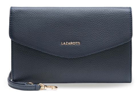 Lazarotti Bologna Leather Clutch Navy