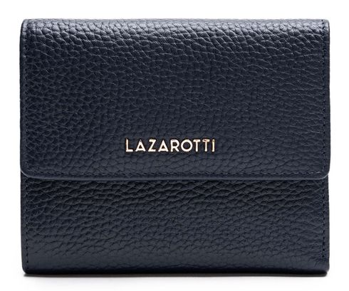 Lazarotti Bologna Leather Wallet With 8 Card Slots Navy