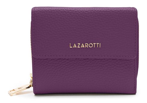 Lazarotti Bologna Leather Wallet With 8 Card Slots Purple