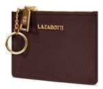 Lazarotti Bologna Leather Zip Etui 4 Card Slots Burgundy