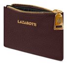 Lazarotti Bologna Leather Zip Etui 4 Card Slots Burgundy