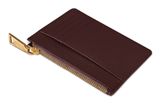Lazarotti Bologna Leather Zip Etui 4 Card Slots Burgundy