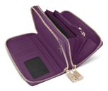 Lazarotti Bologna Leather Double Zip Around Wallet Purple Lazarotti Bologna Leather Double Zip Around Wallet Purple