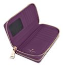 Lazarotti Bologna Leather Double Zip Around Wallet Purple Lazarotti Bologna Leather Double Zip Around Wallet Purple