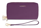 Lazarotti Bologna Leather Double Zip Around Wallet Purple Lazarotti Bologna Leather Double Zip Around Wallet Purple