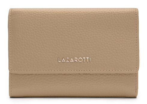 Lazarotti Bologna Leather Zip Wallet With 15 Card Slots M Sand