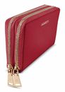 Lazarotti Bologna Leather Double Zip Around Wallet Red