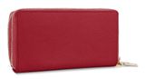 Lazarotti Bologna Leather Double Zip Around Wallet Red