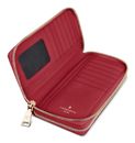 Lazarotti Bologna Leather Double Zip Around Wallet Red