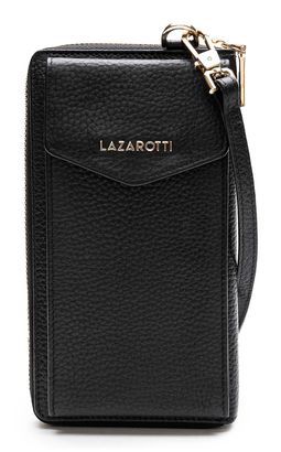 Lazarotti Bologna Leather Zip Around Wallet With Phone Pocket Black 2