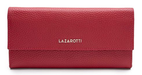 Lazarotti Bologna Leather Wallet With 12 Card Slots Red