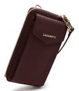 Lazarotti Bologna Leather Zip Around Wallet With Phone Pocket Burgundy