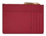 Lazarotti Bologna Leather Zip Etui 4 Card Slots Red